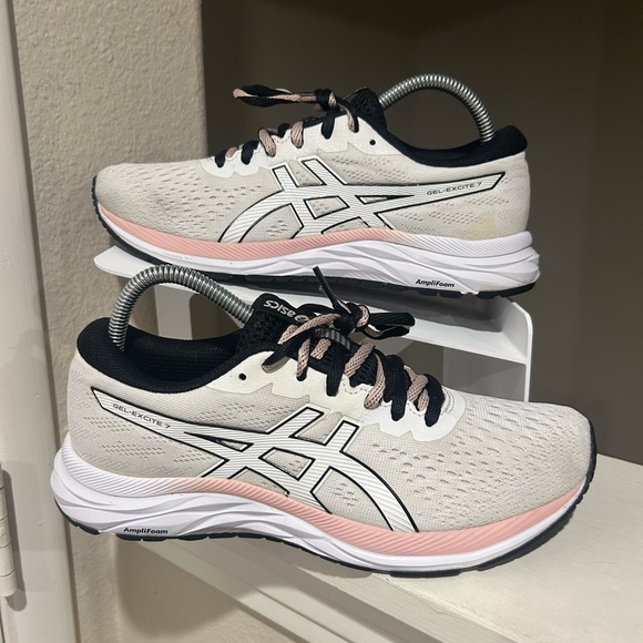 Asics Shoes - Asics Womens Gel Excite 7 1012A840 White Running Shoes Sneakers Size 8.5